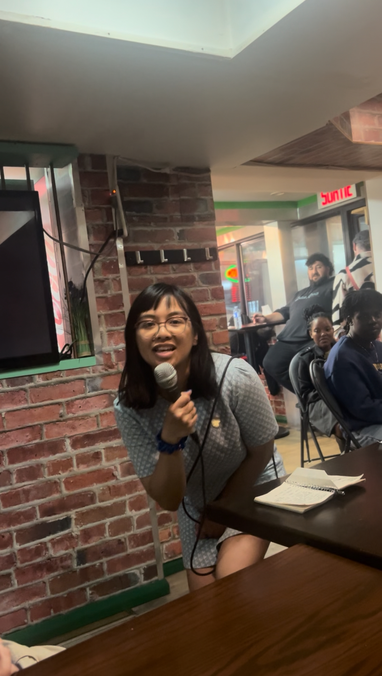 Still from Carmina's work 'Comedians Read My Father's Day Cards'